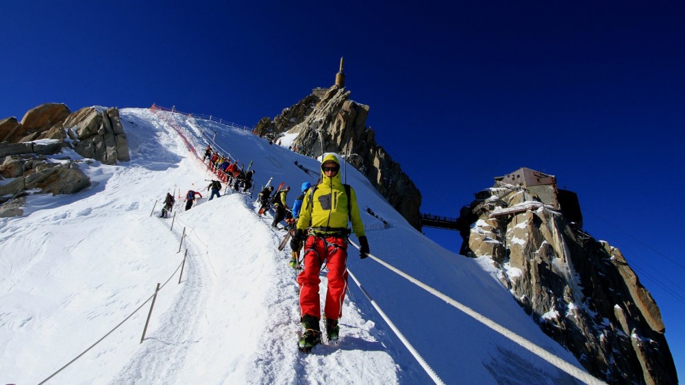 Winter in Vallee Blanche - Mont Blanc.